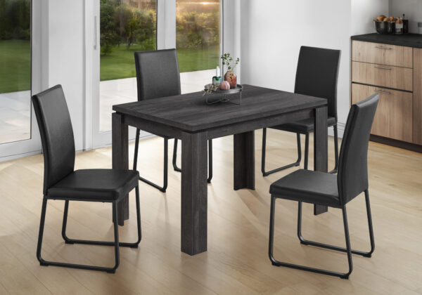 Dining Table, 48″ Rectangular, Small, Kitchen, Dining Room, Black Laminate, Contemporary, Modern