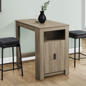 Dining Table, 48" Rectangular, Counter Height, Kitchen, Small, Storage, Brown Laminate, Contemporary, Modern