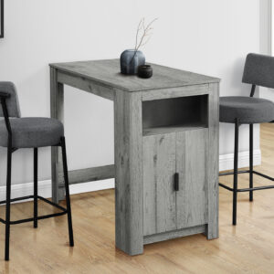 Dining Table, 48" Rectangular, Counter Height, Kitchen, Small, Storage, Grey Laminate, Contemporary, Modern