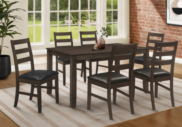 Espresso veneer dining table