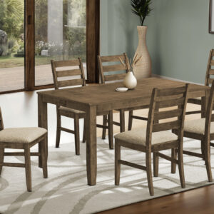 Antique brown veneer dining table