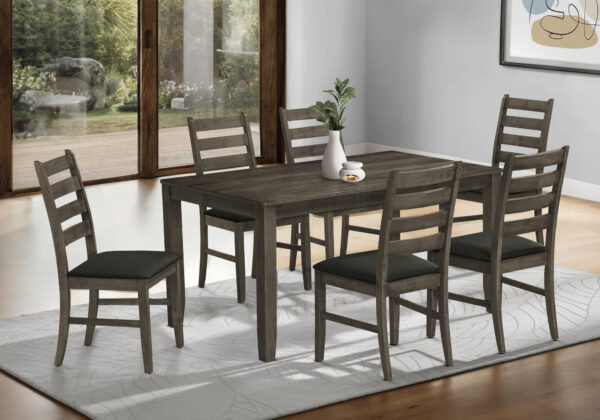 Antique grey veneer dining table