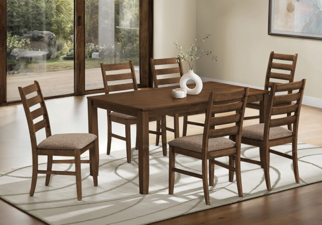 Antique cherry veneer dining table