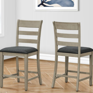 Dining Chair, 44" Height, Counter Height, Dining Room, Kitchen, Set Of 2, Upholstered, Side, Transitional