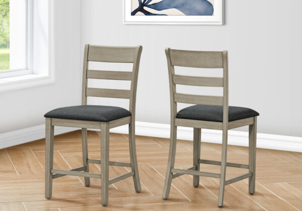 Dining Chair, 44″ Height, Counter Height, Dining Room, Kitchen, Set Of 2, Upholstered, Side, Transitional