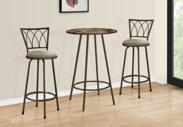 Espresso coffee marble metal home bar