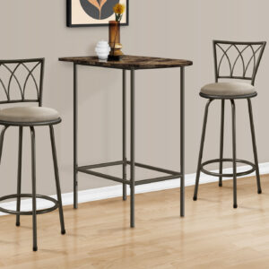 Espresso marble metal home bar