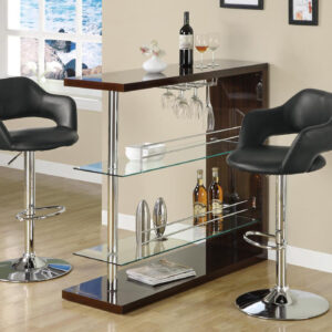 Black metal chrome hydraulic lift barstool