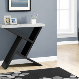 Accent Table, Console, Entryway, Narrow, Sofa, Living Room, Bedroom, Grey And Black Laminate, Contemporary, Modern