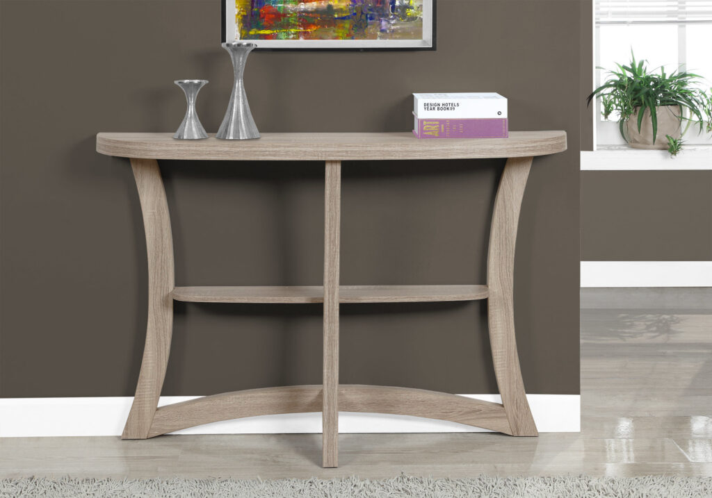 Accent Table, Console, Entryway, Narrow, Sofa, Living Room, Bedroom, Brown Laminate, Contemporary, Modern
