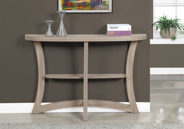 Accent Table, Console, Entryway, Narrow, Sofa, Living Room, Bedroom, Brown Laminate, Contemporary, Modern