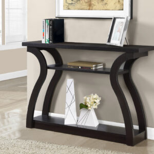 Accent Table, Console, Entryway, Narrow, Sofa, Living Room, Bedroom, Brown Laminate, Contemporary, Modern