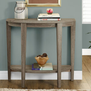 Accent Table, Console, Entryway, Narrow, Sofa, Living Room, Bedroom, Brown Laminate, Contemporary, Modern