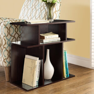 Accent Table, Side, End, Nightstand, Lamp, Living Room, Bedroom, Brown Laminate, Contemporary, Modern