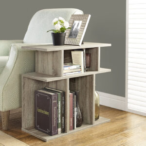 Accent Table, Side, End, Nightstand, Lamp, Living Room, Bedroom, Brown Laminate, Contemporary, Modern