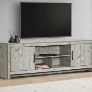 Tv Stand, 72 Inch, Console, Media Entertainment Center, Storage Cabinet, Living Room, Bedroom, Rustic Grey Laminate, Transitional