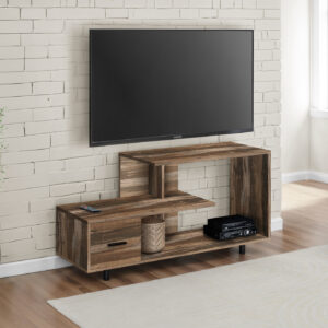 Tv Stand, 48 Inch, Console, Media Entertainment Center, Storage Drawer, Living Room, Bedroom, Brown Laminate, Contemporary, Modern