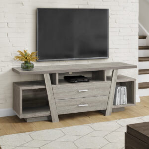 Tv Stand, 60 Inch, Console, Media Entertainment Center, Storage Drawers, Living Room, Bedroom, Brown Laminate, Contemporary, Modern