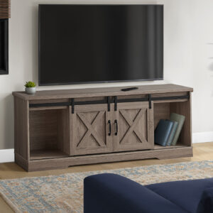 Tv Stand, 60 Inch, Console, Media Entertainment Center, Storage Cabinet, Living Room, Bedroom, Brown Laminate, Transitional