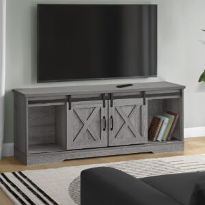 Tv Stand, 60 Inch, Console, Media Entertainment Center, Storage Cabinet, Living Room, Bedroom, Grey Laminate, Transitional