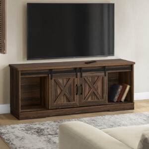 Tv Stand, 60 Inch, Console, Media Entertainment Center, Storage Cabinet, Living Room, Bedroom, Brown Laminate, Transitional