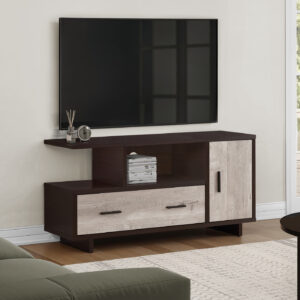 Tv Stand, 48 Inch, Console, Media Entertainment Center, Storage Cabinet, Drawers, Living Room, Bedroom, Brown Laminate, Contemporary, Modern