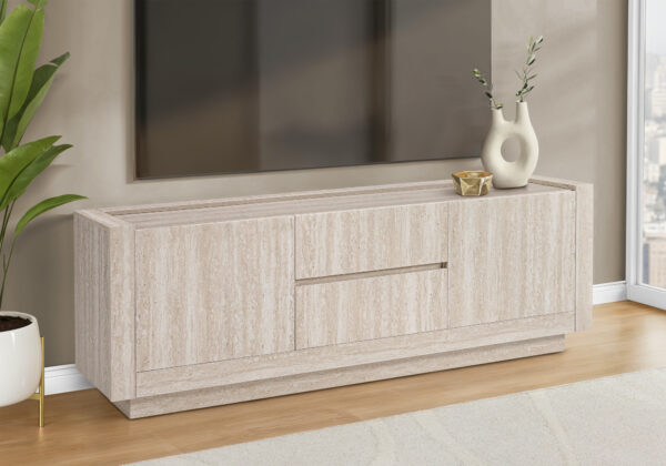 Travertine travertine stone storage tv stand