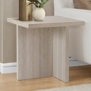 Travertine travertine stone end accent table