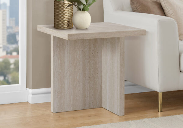 Travertine travertine stone end accent table
