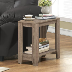 Accent Table, Side, End, Nightstand, Lamp, Living Room, Bedroom, Brown Laminate, Transitional