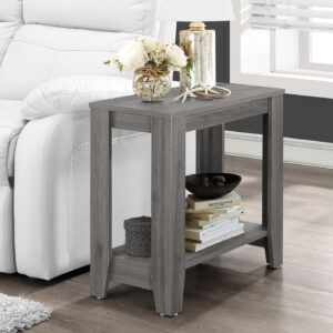 Accent Table, Side, End, Nightstand, Lamp, Living Room, Bedroom, Grey Laminate, Transitional