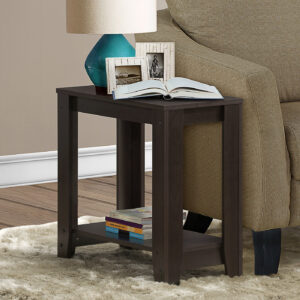 Accent Table, Side, End, Nightstand, Lamp, Living Room, Bedroom, Brown Laminate, Transitional