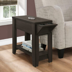 Accent Table, Side, End, Storage, Lamp, Living Room, Bedroom, Brown Laminate, Transitional