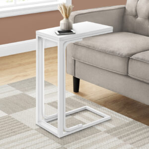 Accent Table, C-shaped, End, Side, Snack, Living Room, Bedroom, Contemporary, Modern