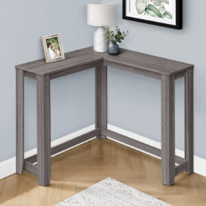 Accent Table, Console, Entryway, Narrow, Corner, Living Room, Bedroom, Grey Laminate, Contemporary, Modern