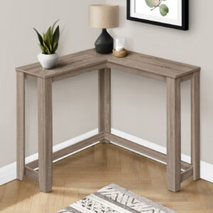 Accent Table, Console, Entryway, Narrow, Corner, Living Room, Bedroom, Brown Laminate, Contemporary, Modern