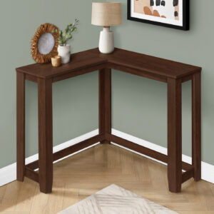 Accent Table, Console, Entryway, Narrow, Corner, Living Room, Bedroom, Brown Laminate, Contemporary, Modern