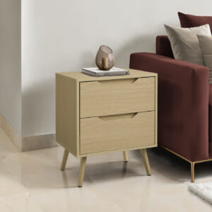Accent Table, Side Table, End, Storage Drawer, Nightstand, Bedroom, Living Room, Natural Laminate, Modern, Contemporary