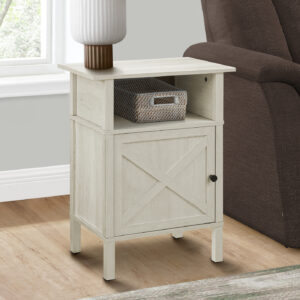 Accent Table, Side Table, End, Living Room, Small, Storage, Washed Oak Laminate, Transitional