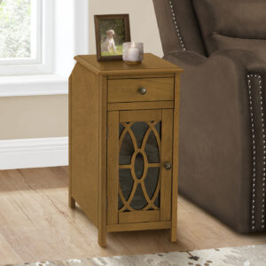 Accent Table, Side Table, End, Narrow, Nightstand, Bedroom, Storage Drawer, Lamp, Brown Veneer, Traditional