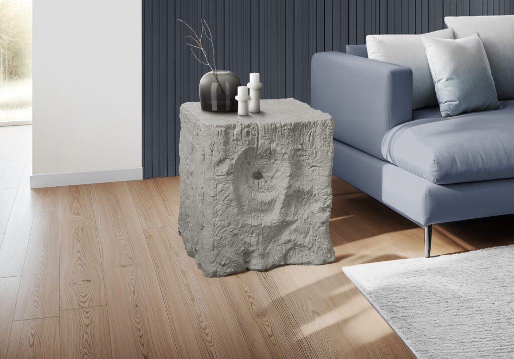 Accent Table, 25″H, Indoor Or Outdoor, End, Nightstand, Side Table, Square, Living Room, Bedroom, Grey, Contemporary, Modern