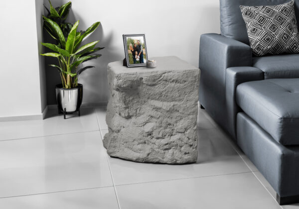 Accent Table, 25″H, Indoor Or Outdoor, Side Table, Nightstand, End, Bedroom, Living Room, Grey, Contemporary, Modern