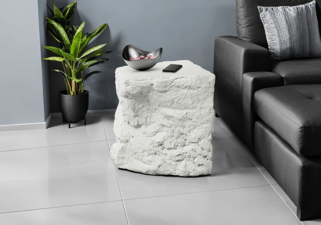 Accent Table, 25″H, Indoor Or Outdoor, Side Table, Nightstand, End, Bedroom, Living Room, White, Contemporary, Modern