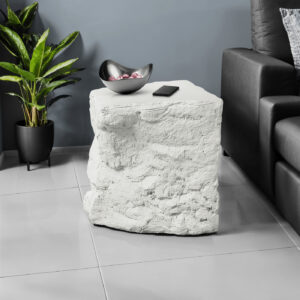Accent Table, 25"H, Indoor Or Outdoor, Side Table, Nightstand, End, Bedroom, Living Room, White, Contemporary, Modern