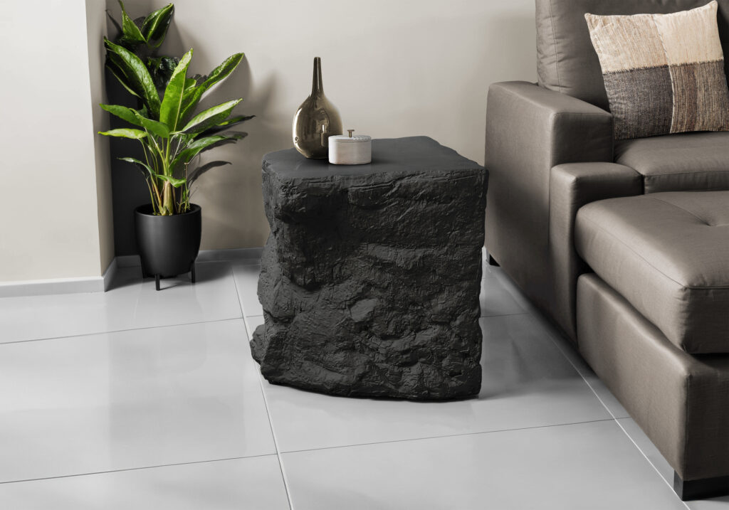 Accent Table, 25″H, Indoor Or Outdoor, Side Table, Nightstand, End, Bedroom, Living Room, Black, Contemporary, Modern