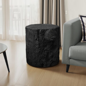 Accent Table, 25"H, Indoor Or Outdoor, Drum, End, Nightstand, Round, Side Table, Living Room, Bedroom, Black, Contemporary, Modern