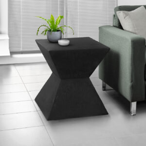 Accent Table, 25"H, Indoor Or Outdoor, Side Table, End, Nightstand, Bedroom, Living Room, Black, Contemporary, Modern