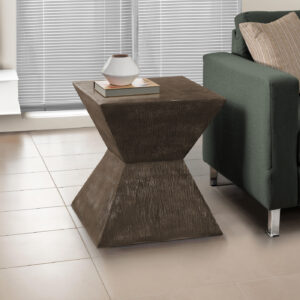 Accent Table, 25"H, Indoor Or Outdoor, Side Table, End, Nightstand, Bedroom, Living Room, Walnut, Contemporary, Modern