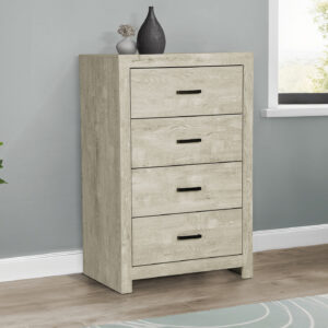 Bleached oak 4 drawer chest finish bedroom set