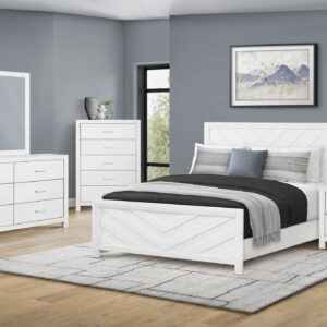 White oak queen bed finish bedroom set